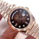 Swiss Replica Rolex DayDate Rose Gold D-Brown Dial Watch EW Factory 3255 (4)_th.jpg